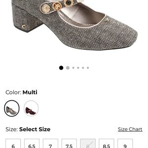 Circus by Sam Edelman Herringbone Heels with Gold Buttons